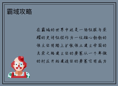 霸域攻略